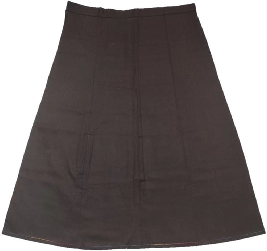 Appealing Brown Colored Cotton Readymade Petticoat For Women