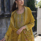 Trendy Festival Wear Mustard Yellow Embroidery Work Near Me