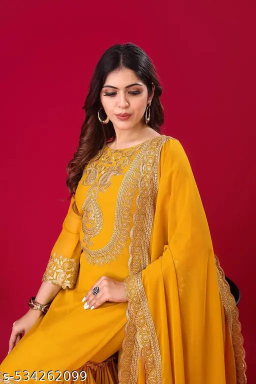 Heavy Sequins Sharara Suit For Women In Chandler