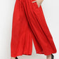 Attractive Red Colored Rayon Palazzo For Women In Near Me