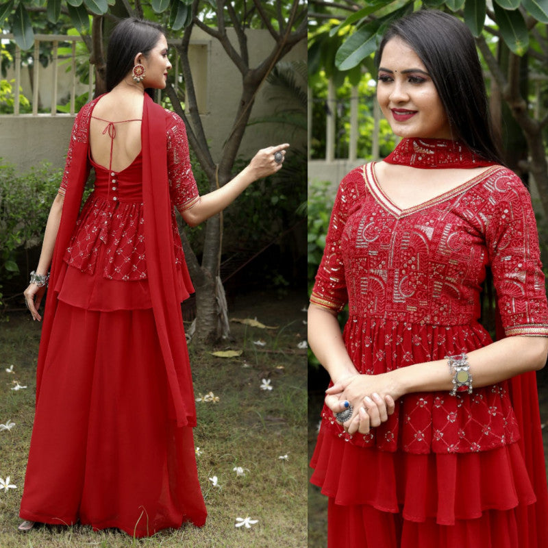 Myra Alluring Sharara + dress | Wedding dress bustle, Indian wedding dress,  Global dress