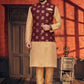 Designed Men's Ethnic Long Nehru Kurta With Pajama Set - Maroon