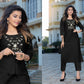 Straight Hand Work Cut Kurti with Self Pencil Pant In Avondale