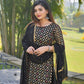 Black Georgette Sequins Embroidery Work Sharara Suit Near Me