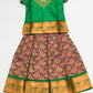 Attractive Green Color Langa Set With Stone And Embroidery Work On Neck