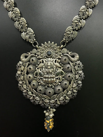  Oxidized Long Temple Brass Necklace With Earrings Near Me