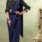 Blooming Blue Color Ready To Wear One Minute Imported Lycra Designer Saree