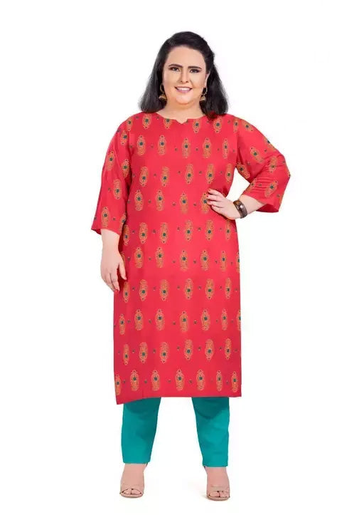  Pink Pure Rayon With Handwork Daily Wear Kurti in USA