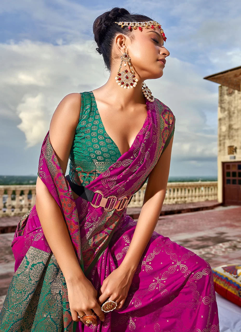 Handloom Raw silk Sarees in Skull Valley