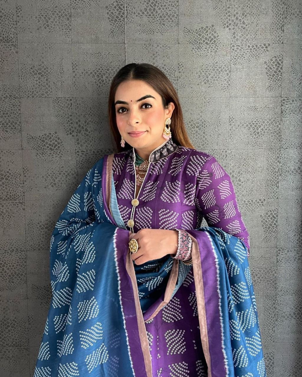 Digital Printed Vaishali Silk Gown With Muslin Silk Dupatta Near Me