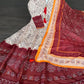 Anarkali Gown With Printed Dupatta In Paradise Valley