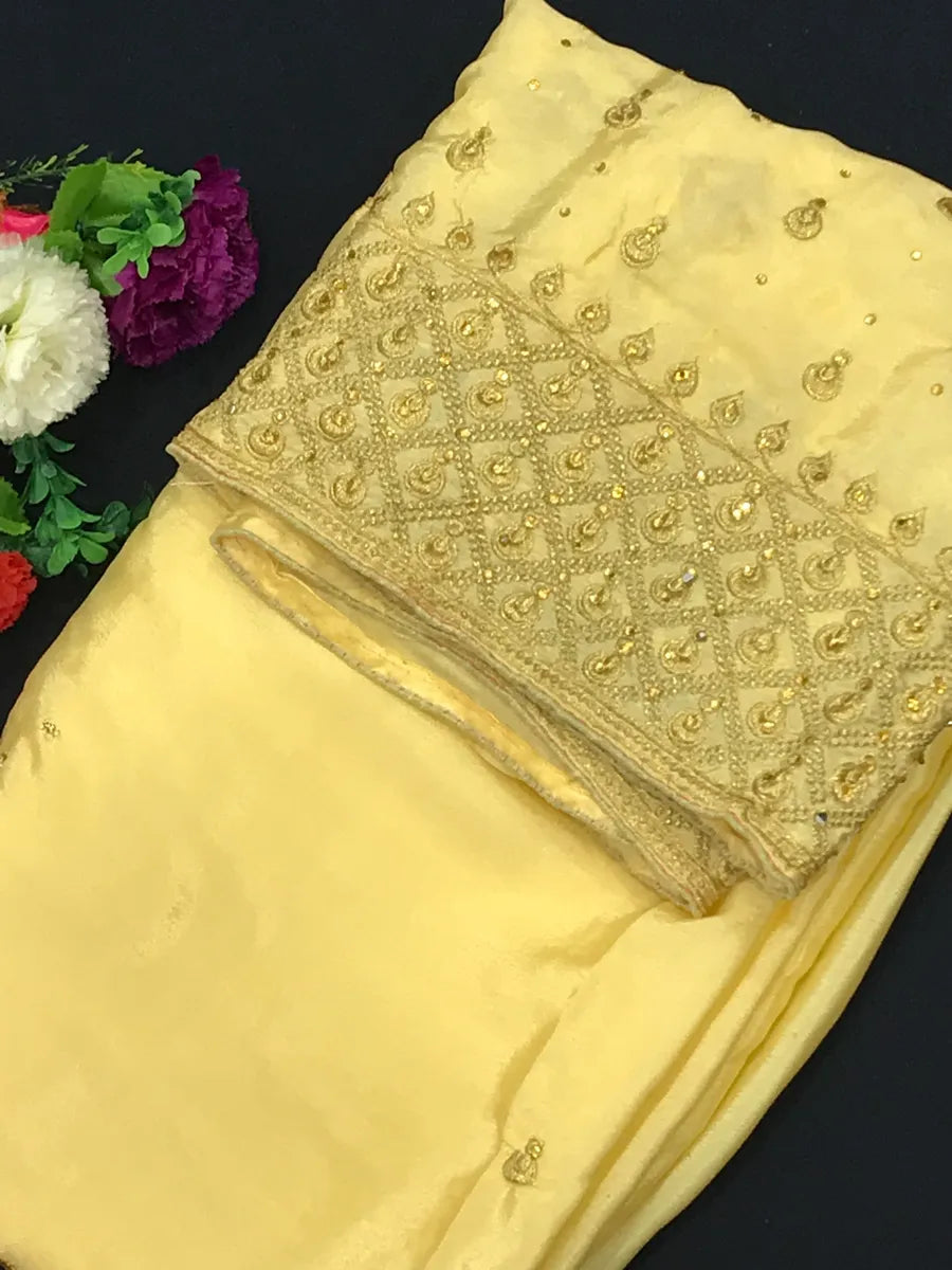 Designer Saree With Embroidery Work in Gilbert