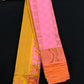  Embossed Flower Motifs Art Silk Saree With Contrast Blouse in USA