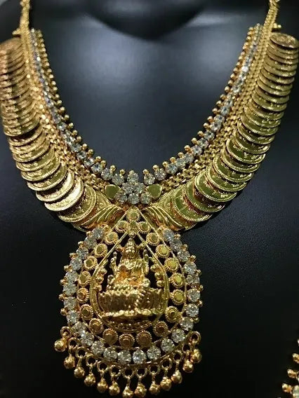 Gold Plated & Temple Coin Studded Handcrafted Layered Jewelry Set Near Me