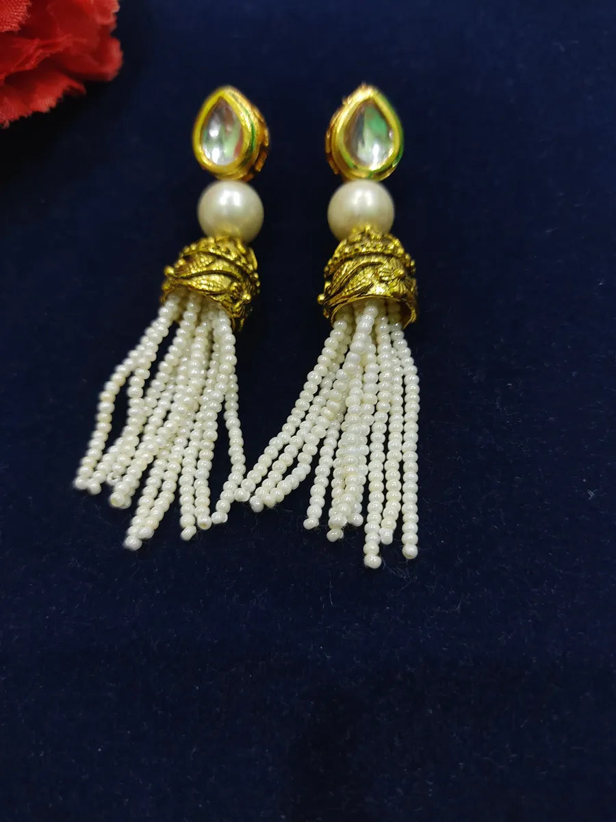 Indian Designer Pearls Necklace With Earrings In Tucson