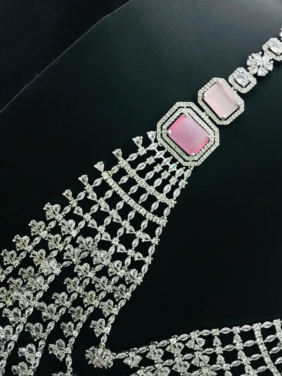 Gorgeous Wedding American Diamond Layered Necklace In USA