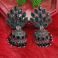 Black Beads Oxidized Jhumka Earrings In Tucson