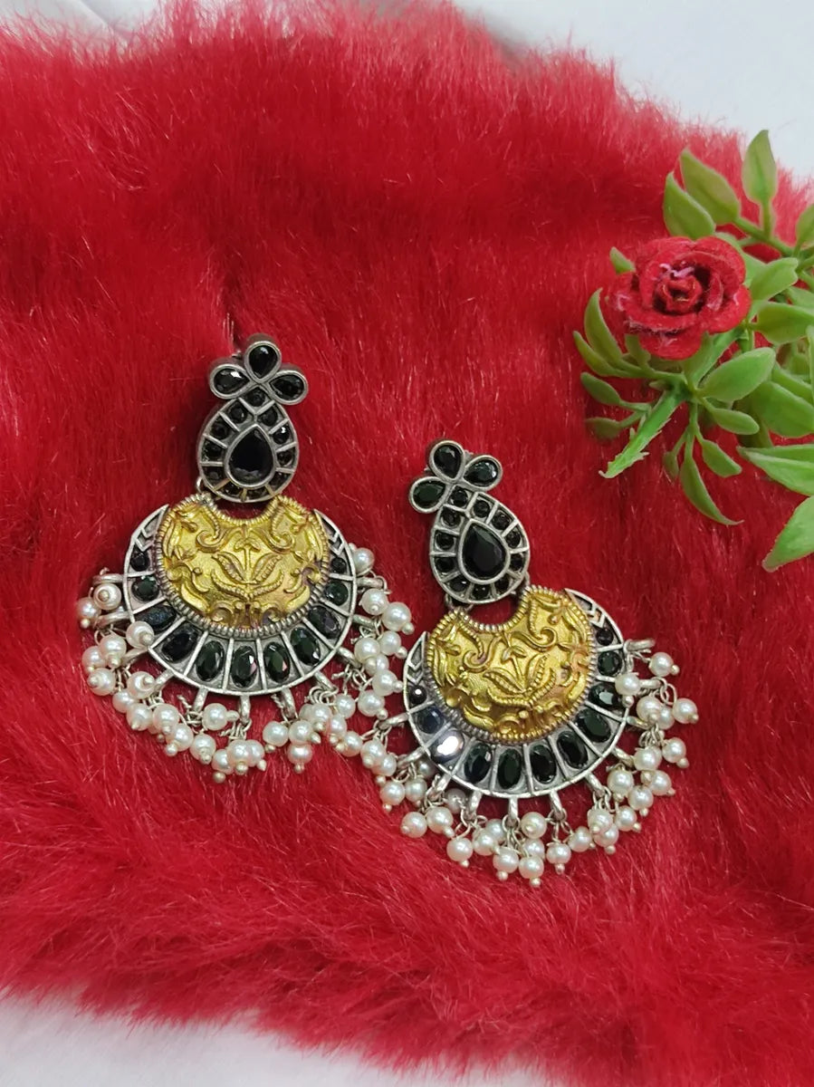 Accessher Oxidized Silver Chandbali Earrings For Women And Girls: Buy  Accessher Oxidized Silver Chandbali Earrings For Women And Girls Online at  Best Price in India | Nykaa