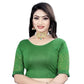 Dazzling Green Color Ready To Wear Stretchable Blouse