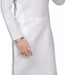 White Color Men Kurta and Pajama Set Pure Cotton With Silver Weaving Lining In USA