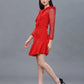 Red Knitted Lycra Dress in Sedona