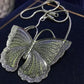 Classy Silver Plated Oxidized Chain With Butterfly Pendant
