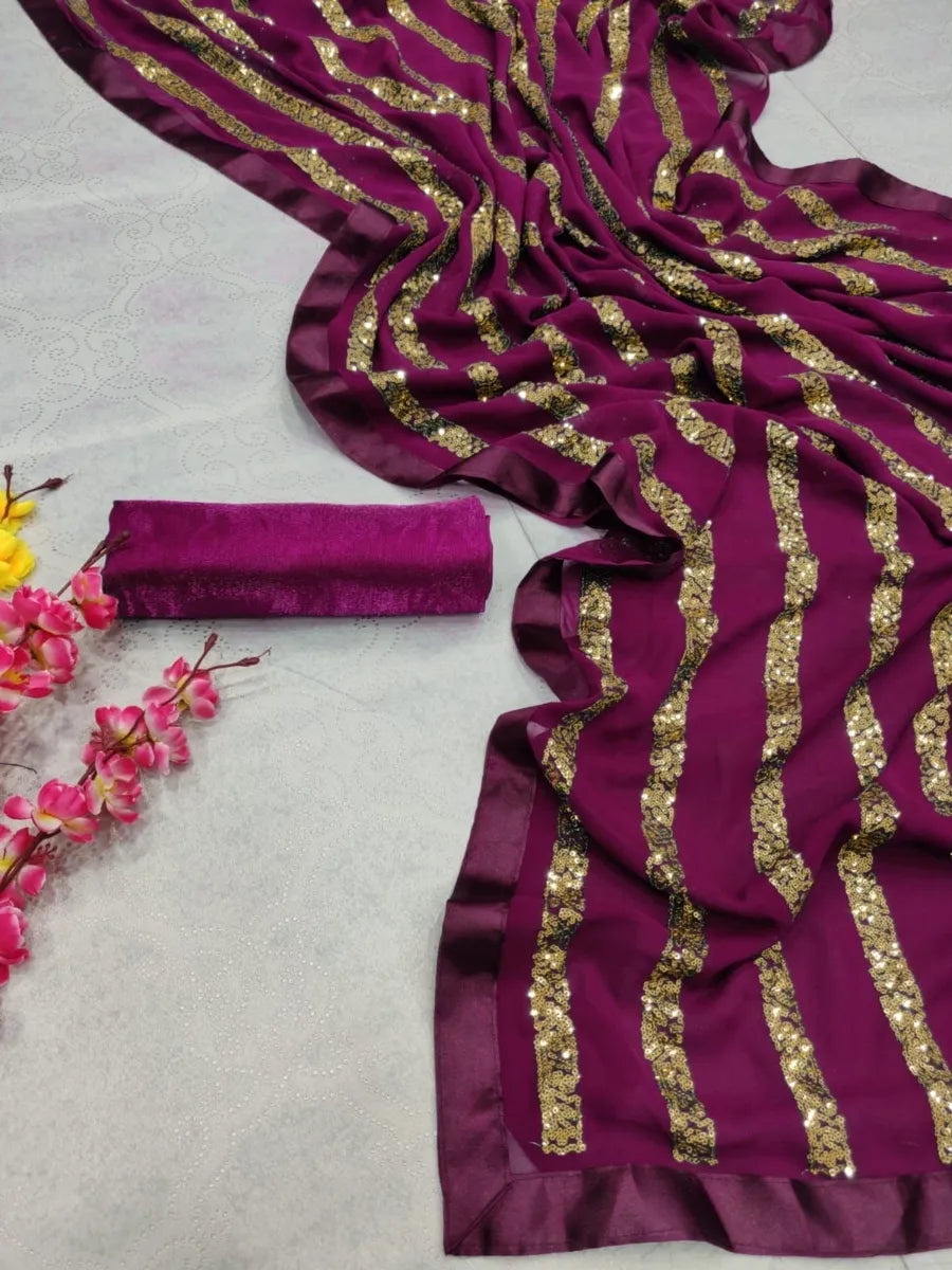Party Wear Sequins Sarees In Prescott