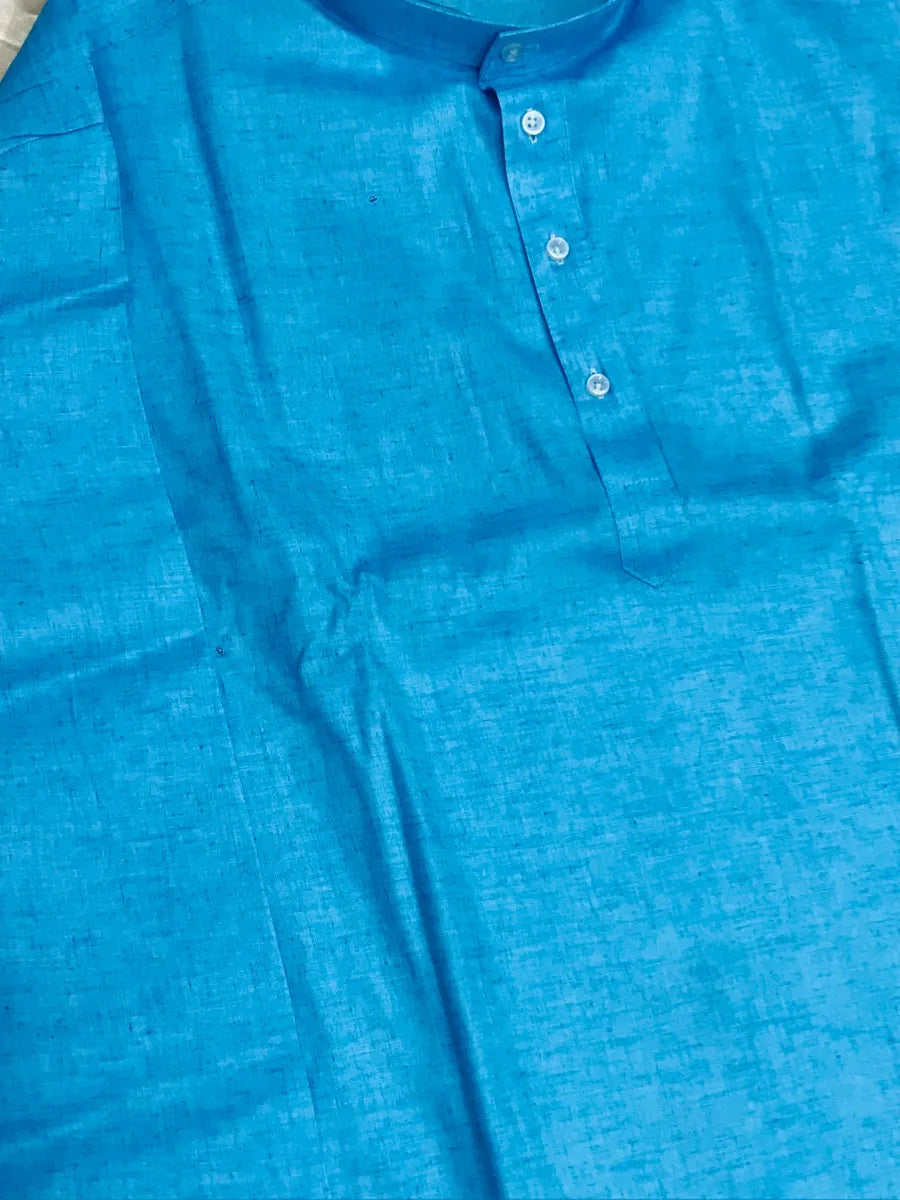 Sky Blue Men's Long Kurta And Pajama Set In Phoenix