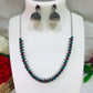 Thin Oxidized Choker Chain With Earrings In Flagstaff 