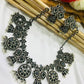 Ethnic Oxidized Silver Plated Necklace With Earrings In Chandler