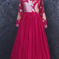 Designer Blooming Georgette Gown With Embroidery And Sequins Work
