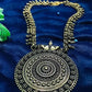 Beautiful Oxidized Chakra Pendant Long Chain Imitation Jewelry