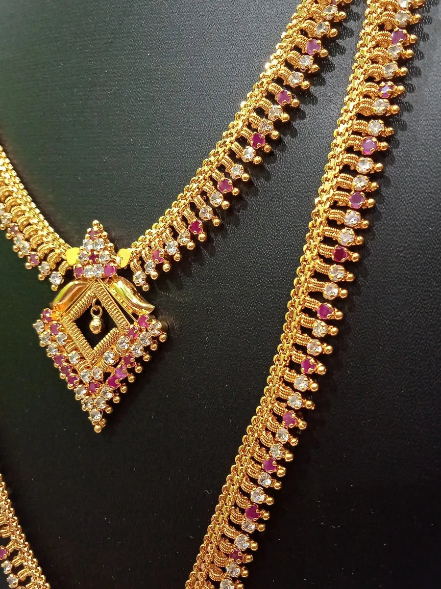 Diamond Shape Pendant Gold Plated Necklace In Peoria 