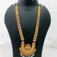 Antique Gold Long Chain Necklace With Earrings