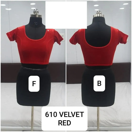 Readymade Stretchable Red Blouse For Women