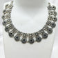  Silver Plated Oxidized Floral Choker Made With Brass And Copper