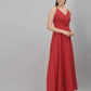 Crepe printed Red Color Long Gowns Near me