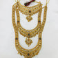 Traditional South Indian Antique Gold Matte Finished Bridal Set Jewelry