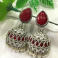 Traditional Oxidized Jhumka Earrings With AD Stones In USA
