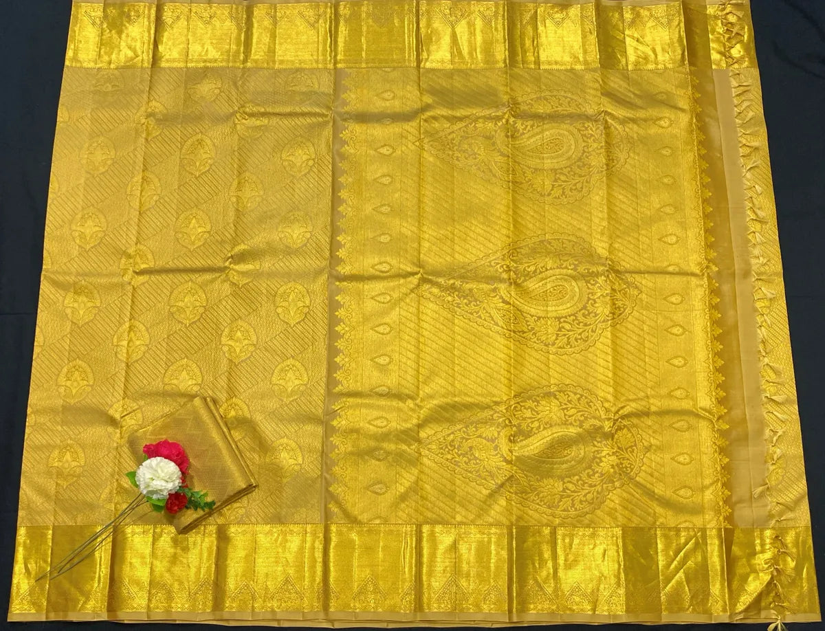 Golden Color Bridal Silk Sarees in Arizona