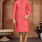 Men's Pure Jacquard Leaf Printed Kurta Pajama Set