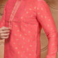 Men's Pure Jacquard Leaf Printed Kurta Pajama Set in Quesx 