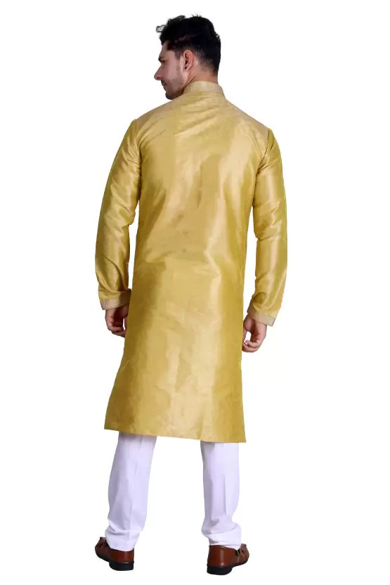 Royal Men's Embroidered Pure Silk Kurta in Chandler 